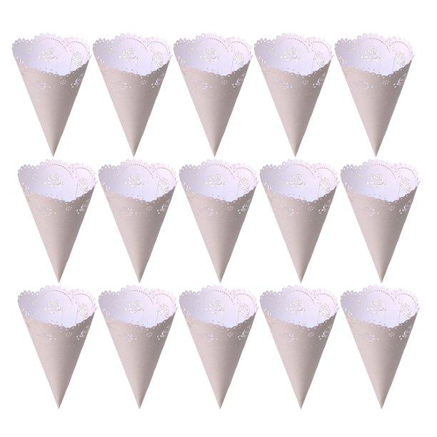 Etereauty Cones Paper Holders Cone Petal Charcuterie Holder Food Craft