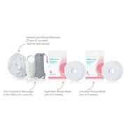 Frida Mom Breast Care Self Care Kit with 2-in-1 Lactation Massager, Hydrating Mask Supplements, and Breast Warmer for Breastfeeding Relief, 7 Pieces