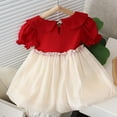 thumbnail image 3 of Robe Grande Fille Robe Chat Filles Été Nouveau Nœud Mignon Dessin Animé Mode Robe Filles Vêtements (Rouge, 2-3 Ans), 3 of 7
