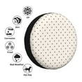 thumbnail image 4 of Sikiie Minimalist Crosshatch Dots PVC Leather Spare Tire Wheel Cover Spare Tire Cover, for Car Truck SUV Camper Trailer Universal Fit(14-17in)-15 inch, 4 of 6