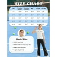 thumbnail image 7 of Rolanko Girls Flare Wide Leg Sweatpants Elastic Waist Bell Bottoms Pants for Kids Sweats with Pockets 5-12Y, 7 of 7
