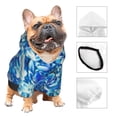 thumbnail image 3 of Haiem Vibrant Blue Floral for Winter Dog Hoodie Sweatshirts with Pockets Warm Dog Clothes for Small Dogs Chihuahua-Medium, 3 of 7