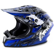 Cyclone ATV MX Motocross Dirt Bike Off-Road Helmet DOT/ECE Approved- Blue
