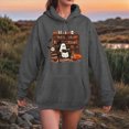 thumbnail image 5 of Towmus Halloween Hoodies for Women Novel Cartoon Sweatshirt Casual Long Sleeve Pullover Tops with Pockets, 5 of 6