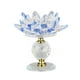 thumbnail image 1 of Portavelas de de vidrio, portavelas de pétalo de loto de vidrio decorativo, portavelas para decoración del hogar Azul, 1 of 9