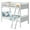 White, variant on Giantex Twin-Over-Twin Wood Bunk Bed, 2-in-1 Convertible Space-Saving Bed w/Inclined Ladder & Safety Guardrails for Kids Teens Adults, Navy