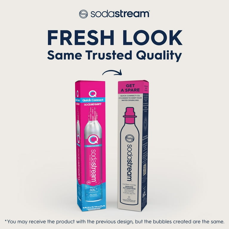 SodaStream Pink Spare CO2 Cylinder, 60 L.