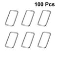 thumbnail image 3 of WRISTBIQUE 100Pcs Small Metal Buckle Rectangular Silver for Shoes Handbags Backpacks, 3 of 8