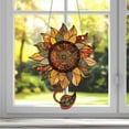 thumbnail image 2 of Sunflower Stained Glass Window Hangings Stained Acrylic Window Hanging Ornament Sunflower Suncatcher Sunflower Glass Window Pendant for Window Decor Outdoor Garden Decor Gift, 2 of 4