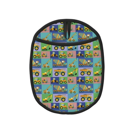 

Pofeuu Construction Machinery Print Silicone Pot Mat Mitten With Hanging Loop Heat Resistant Oven Mitts Non-Slip Bbq Baking Smoking Potholders