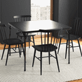 thumbnail image 5 of Festisoul Folding Card Table, 34'' Portable Square Game Table with Collapsible Legs, Multifunctional Foladable Table with PU Padded Tabletop for Home, Camping, Picnics, Games, 5 of 9