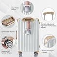 thumbnail image 5 of ABS+PC Aluminum Frame Luggage,Lightweight Suitcase with TSA Lock,Airline Certified Carry-on Luggage(20/24/28in),Gloss White, 5 of 10