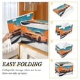 thumbnail image 3 of Iauyy Large Storage Box with Lid - Foldable Home Storage Bins for Clothes Toy Holiday Decor, Orange Color (42*32*30cm), 3 of 6