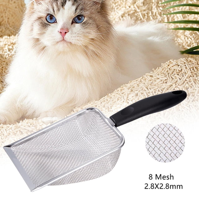 Scooper Durable Cleaner Cat Litter Spoon for Rabbit Hamster Kitty 2.8mmx2.8mm