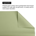 thumbnail image 4 of Uxcell Pack of 10 Pearlescent Film Flower Wrapping Paper 22.8x22.8 Inch Waterproof Green, 4 of 7