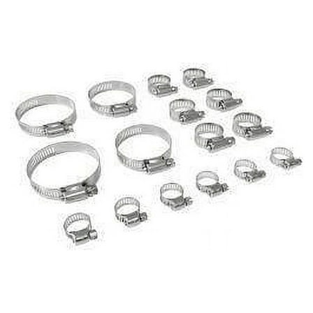Scott Drake 8287-SBKF Stainless Steel Hose Clamp Kit FoMoCo Logo