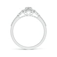 thumbnail image 2 of ANGARA Natural 0.3 Ct. Diamond Halo Engagement Ring in 14K White Gold for Women (Ring Size: 11.5), 2 of 9