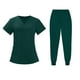 thumbnail image 3 of Conjunto de uniforme de enfermería para mujer, uniforme de enfermera, top médico fino de manga corta y XL, 3 of 5