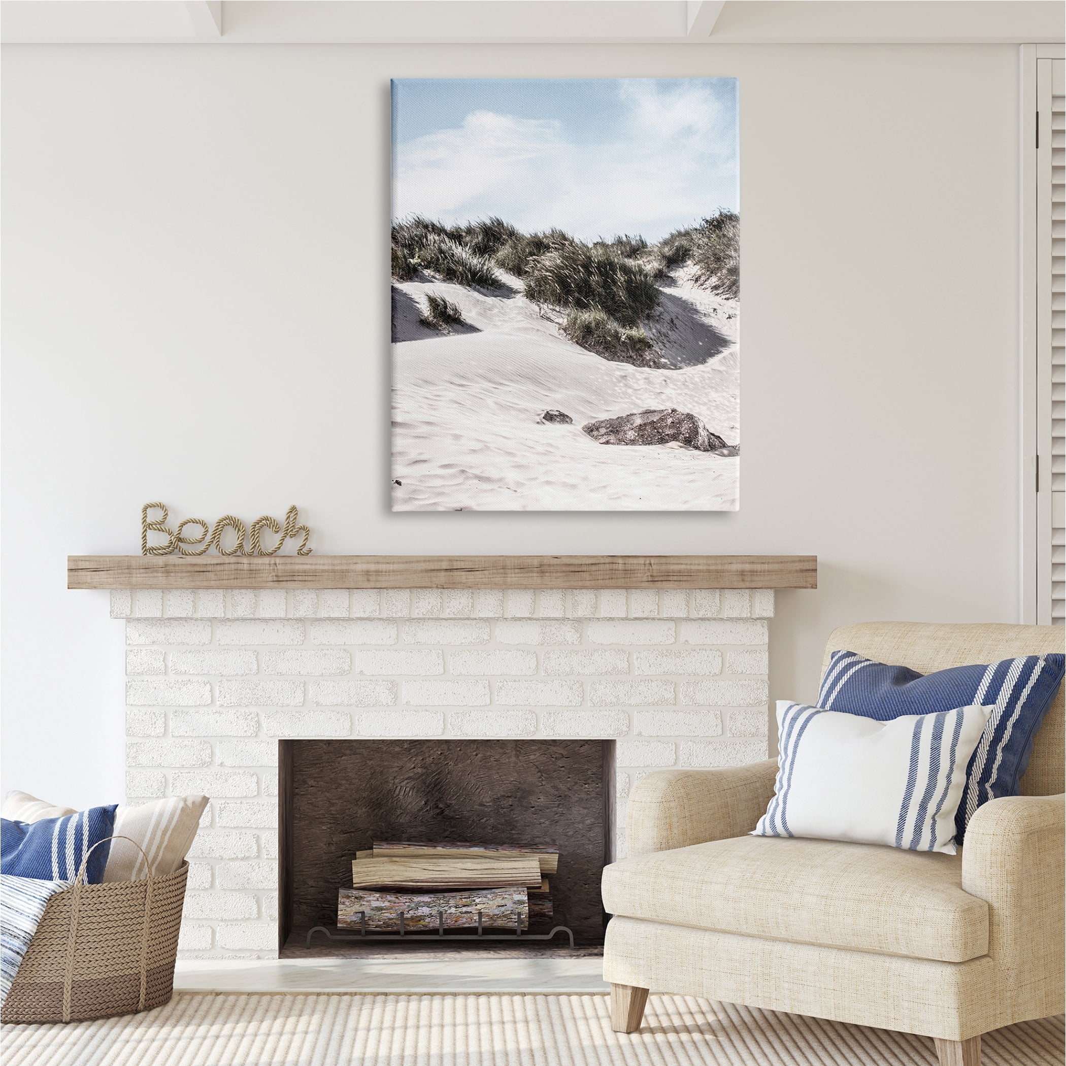 Stupell Industries Summer Sand Dunes Nature Photography Gallery Wrapped Canvas Print Wall Art, 36 x 48