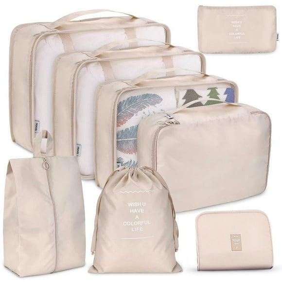 Storage Bags 8PCS Set Travel Organizer Suitcase Packing Set Storage Cases Portable Luggage Organizer Clothes Shoe Tidy Pouch Bag