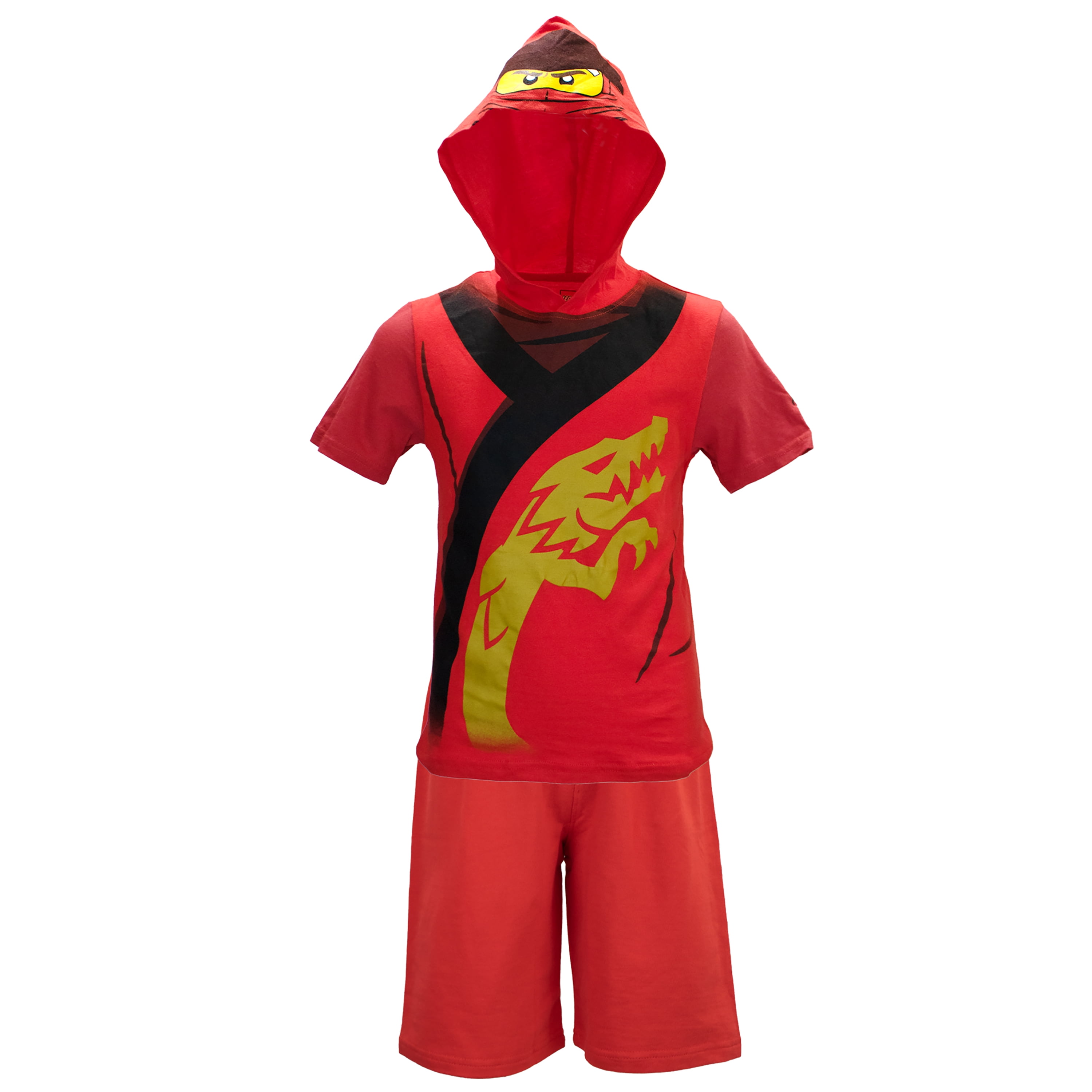 rive ned mammal antyder LEGO Ninjago Boys Ninjago Set with Red Shorts and Matching Kai cosplay  Hooded T-Shirt, Sizes 3T-8 - Walmart.com