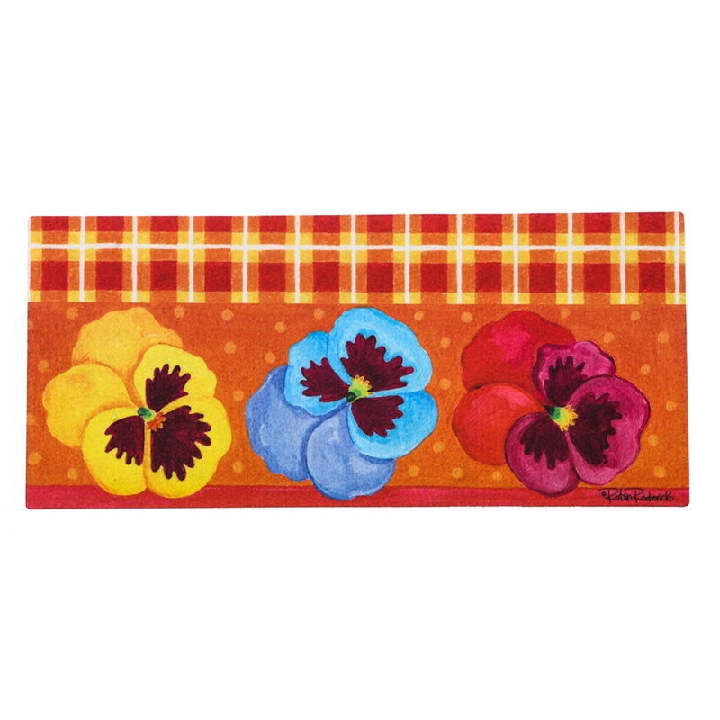 Sassafras Decorative Insert Mat, 10x22 Inches, Panies