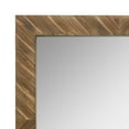 thumbnail image 6 of Stonebriar 20" x 20" Brown Modern Square Wood Chevron Wall Mirror, 6 of 7