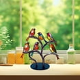 thumbnail image 1 of Adorno colgante de pájaros de acrílico | 6 pájaros en una rama | Decoración para el hogar | Centro de mesa | Adorno de pared de estilo europeo | Decoración para estante de sala de estar y dormitorio, 1 of 6