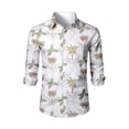 thumbnail image 4 of LTTVQM Men's Hawaiian Shirt Casual Long Sleeve Button Down Shirts Boho Collared Tee Spring Summer Fashion Clothing Cyan M, 4 of 4