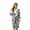 Blue - Tossed Penguin, variant on Just Love Sherpa Trim Plush Robe for Women 6761-10334-L (Buffalo Plaid Christmas, Medium)