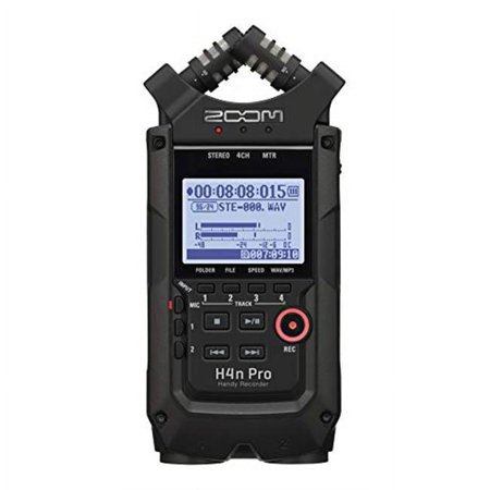 UPC: 0884354021443 | Zoom ZOOM-ZH4NPROAB-NM H4n Pro All Black 4-Track Portable Audio Recorder with Stereo Microphones