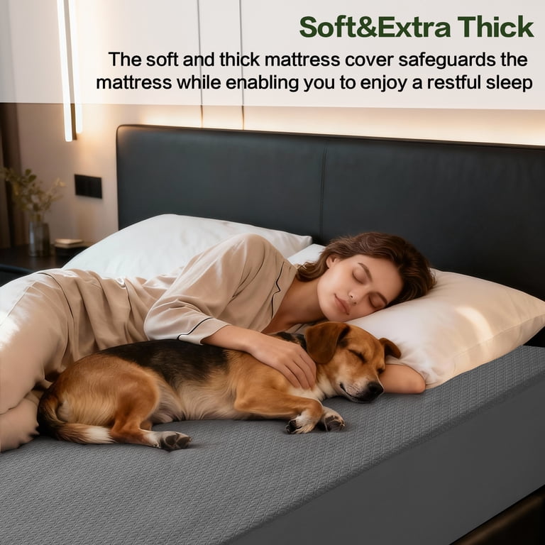 EMONIA Queen Waterproof Mattress Protector, Cooling Fabric photo 8