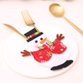 thumbnail image 4 of Tenedor de dibujos animados Utensilio de corte Navidad Navidad Muñeco de nieve Cuchara Funda Protector de manga Bolsa de ropa Vajilla Decoración Guardurnaity ZHF0219, 4 of 5