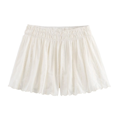thumbnail image 2 of HH TRAF Verano Moda Femenina Diseño Plisado Cintura Elástica Pantalones Cortos Casuales Mujer Chic Bordado Agujero Decorado Mini Pantalones Cortos Mujer, 2 of 4