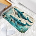 thumbnail image 6 of 1pc Two Whales on a Map Absorbent Non-Slip Bathroom Thickened Flannel Rug Decor,Soft,Quick Drying,Suitable For Indoor/outdoor Use,Bathrooms,Bedrooms,Kitchens,Terrace,Laundry Rooms,16"x24", 6 of 9