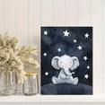 thumbnail image 2 of Cute Elephant under Starry Night Canvas Wall Art， Perfect for Living Room， Bedroom， Nursery， Bathroom， and Office Decor, 2 of 8