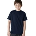 thumbnail image 2 of Hanes Boys 6.1 oz. Beefy T-Shirt 5384 Navy S, 2 of 2