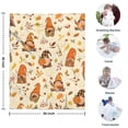 thumbnail image 4 of Autumn Fall Gnomes and Leaves Pattern Blanket,Comfortable Soft Flannel Throw Blanket,All Season,Warm Lightweight Blankets for Sofa Bed Couch Living Room Chair,30"x40", 4 of 4