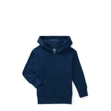 Wonder Nation Kids Unisex Fleece Full Zip Hoodie, Sizes 4-18 & Husky