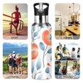 thumbnail image 4 of ALAZA Watercolor Flower Water Bottle Insulated Flask Stainless Steel Straw Lid 20 oz, 4 of 6