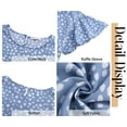thumbnail image 5 of Dresses for Women Summer Casual Boho Dress Floral Print Ruffle Sleeve Midi Beach Dresses, 5 of 6