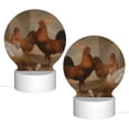 thumbnail image 2 of Salouo Oil Painting Chicken And Duck for Round Acrylic Night Light - Acrylic Sheets with LED Light Lamp Base - Decorative Night Lamp for Restaurant Bar Cafe Shop Room Decoration, 2 of 9