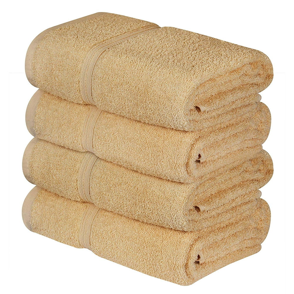 Beauty Threadz Bath Towels Set, Beige Luxurious 100 Ring Spun