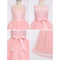 thumbnail image 7 of IBTOM CASTLE Flower Girl Formal Maxi Wedding Dress Floral First Communion Easter Ball Gown Tween Pageant Junior Bridesmaid Dresses 9-10 Years Pink, 7 of 7