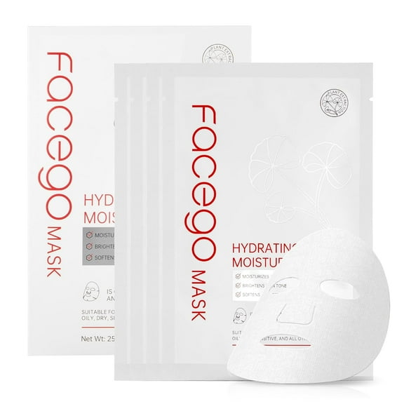 RUTAWZ Collagen Face Mask 4-Pack - Hydrating & Firming Sheet Mask with Hyaluronic Acid & Centella Asiatica, for All Skin Types