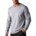 thumbnail image 2 of Gizkkal Athletic Shirts for Men Long Sleeve Crewneck Casual Lightweight Comfy Solid Color Base Layer Workout Tops, 2 of 8