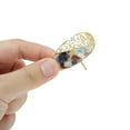 thumbnail image 4 of Unique Bargains 1 Pc Ponytail Buckle Hair Clip Hollow Hair Ponytail Cuff for Women Gold Tone Colorful, 4 of 5