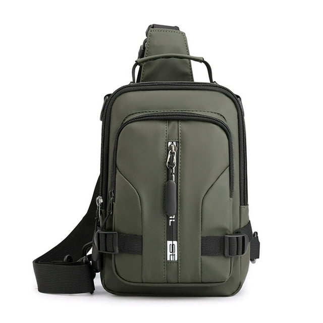 Xihbxyly Bolso Bandolera Multifuncional para Hombre, con Carga Usb, Antirrobo, Nailon Resistente Al Desgarro, Accesorio Informal, Tendencia Urbana, Ligero, 24 X 17 X 9 Cm.