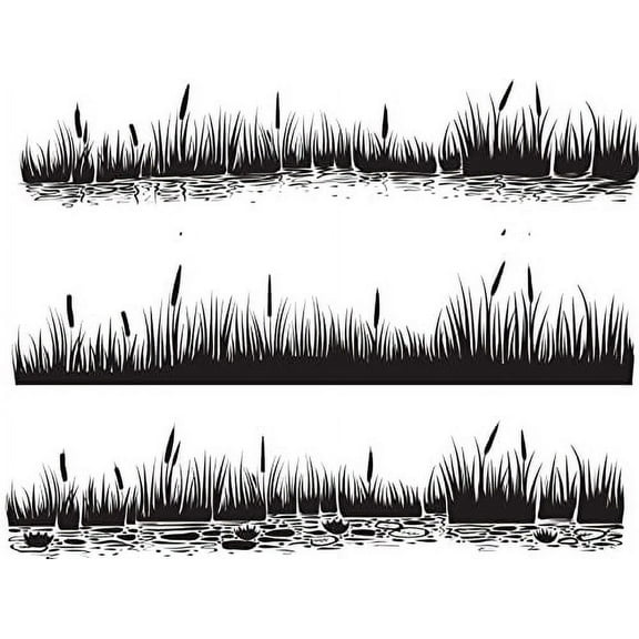 Whimsical Practicality's Cattails Edible Icing Image Cake Border Strips-3 Strips 2.5"x10" Each