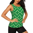 thumbnail image 2 of Picia St Patrick's Day Pattern Women's Workout Tank Top,Breathable Activewear,Slim Fit Athletic Top,Versatile Workout Moisture-wicking top-Medium, 2 of 7